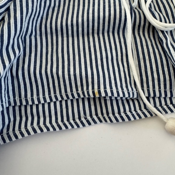 TULAROSA Blue White Striped Shorts Lace up, Back Zip Size Medium REVOLVE XS - Picture 2 of 7